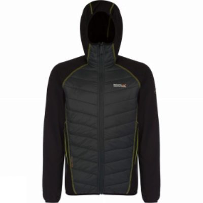 Regatta Mens Andreson II Hybrd Jacket Black/Dark Spruce